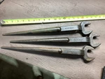 Lot Of Klein Tools Ironworker Spud Wrench 1-7/16" 3213-H Good Shape. Fixed Price $125.00.