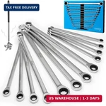 Disen 12 + Pcs Extra Long Ratchet Wrench Set, Metric 8-22MM Double Box End. Fixed Price $110.23.