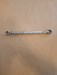 Snap On 1/2"-9/16" 6PT Sae Chrome Offset Box End Wrench Usa XV-1618-S. Fixed Price $19.00.