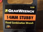 Gearwrench 14MM Stubby Fixed Combination #81638 - Full Polish 12 Point. Fixed Price $10.50.