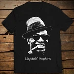 Lightnin' Hopkins Blues T-shirt Black Unisex Tee All Sizes S-5XL XZ16. Fixed Price $21.84.