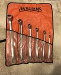 Vintage Williams Super Wrench Offset Double Box End 6 Pcs Pouch Usa. Fixed Price $99.99.
