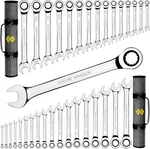 Toolguards Complete Ratcheting Wrench 33 Pieces Metric/inch Roll, Silver. Fixed Price $400.58.