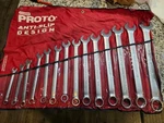 Proto Anti-slip Design Combination Wrench Set 14PC Sae Steel Double Ended. Fixed Price $249.00.