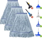 Kefanta 3 Pack Heavy Duty Commercial Mop Head Replacement,looped End Blue. Fixed Price $37.35.