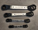 Craftsman Tools Usa 4PCS Box End Ratchet Wrench Set 43364, 43363, 43362, 43361. Fixed Price $21.00.