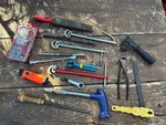Tool Lot: Crafstman, Simonds, Basin Pipe Wrench Chicago Specialty Mfg Co.. Fixed Price $29.00.