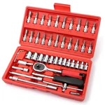 Lslansoon 46 Pcs 1/4 Drive Socket Ratchet Wrench Set With Storage Case, Incl.... Fixed Price $21.05.