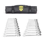 Flzosper 22-PIECE Flex-head Ratcheting Wrench Set Metric & Sae Chrome Van. Fixed Price $83.15.