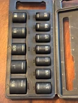 Craftsman Deep Impact Rated 6 Point Socket Set Sae 1/2-INCH Drive 12 Piece New. Fixed Price $44.95.