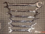 Snap On 6PC Large Sae Double Dual Open End Wrench Set 7/8" 1 5/8" VO4852B. Fixed Price $332.49.