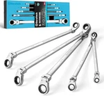Duratech Extra Long Flex-head Ratcheting Wrench Set, Double Box End. Fixed Price $69.99.