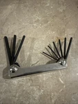 Proto No. 4993, 9PC. Folding Hex Key Set 5/64" - 1/4" Made Usa 7/32 Torx. Fixed Price $15.00.