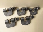 Globe Steel Heavy-duty C-clamps W/lock Nuts, 3/4" Rod, Max 600 Lbs. Lot Of (5). Fixed Price $33.00.