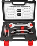 Super Thin Open End Wrench Set, 9 Piece Metric 5.5 To 27 Mm, Cr-v Steel, Hrc 40-. Fixed Price $44.99.